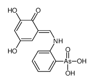 [2-[(3,5-dihydroxy-6-oxocyclohexa-2,4-dien-1-ylidene)methylamino]phenyl]arsonic acid Structure