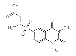 [[(1,3-dimethyl-2,4-dioxo-1,2,3,4-tetrahydroquinazolin-6-yl)sulfonyl](methyl)amino]acetic acid结构式