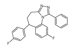 4H-(1,2,4)Triazolo(4,3-a)(1)benzazepine, 5,6-dihydro-9-fluoro-6-(4-flu orophenyl)-1-phenyl- picture
