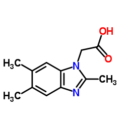 (2,5,6-Trimethyl-1H-benzimidazol-1-yl)acetic acid结构式