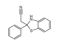 2-(2-phenyl-3H-1,3-benzothiazol-2-yl)acetonitrile结构式