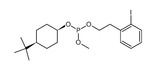 cis-4-tertbutylcyclohexyl 2-(2-iodophenyl)ethyl methyl phosphite Structure