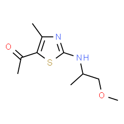 Ethanone, 1-[2-[(2-methoxy-1-methylethyl)amino]-4-methyl-5-thiazolyl]- (9CI)结构式