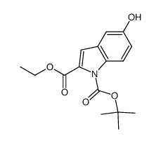 1-(tert-butyl) 2-ethyl 5-hydroxy-1H-indole-1,2-dicarboxylate Structure