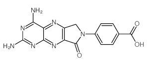 4-(2,4-diamino-8-oxo-6H-pyrrolo[3,4-g]pteridin-7-yl)benzoic acid Structure