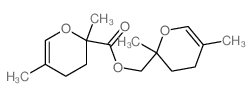 (2,5-dimethyl-3,4-dihydropyran-2-yl)methyl 2,5-dimethyl-3,4-dihydropyran-2-carboxylate structure