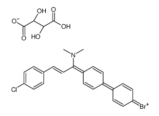 (E)-[γ-(4'-bromo[1,1'-biphenyl]-4-yl)-4-chlorocinnamyl]dimethylammonium hydrogen [R-(R*,R*)]-tartrate Structure