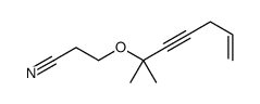 3-(2-methylhept-6-en-3-yn-2-yloxy)propanenitrile结构式