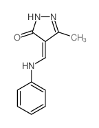 3H-Pyrazol-3-one,2,4-dihydro-5-methyl-4-[(phenylamino)methylene]-结构式