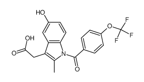 {5-hydroxy-2-methyl-1-[4-(trifluoromethoxy)benzoyl]-1H-indol-3 -yl}acetic acid Structure