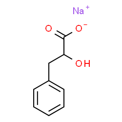 Benzenepropanoic acid, alpha-hydroxy-, sodium salt structure