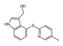 [4-(5-iodopyridin-2-yl)sulfanyl-1H-indol-3-yl]methanol Structure