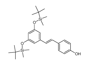 (E)-1-(3,5-bis-{[tert-butyl(dimethyl)silyl]oxy}phenyl)-2-(4-hydroxyphenyl)ethene Structure