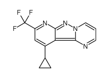 Pyrido[2',3':3,4]pyrazolo[1,5-a]pyrimidine, 10-cyclopropyl-8-(trifluoromethyl)结构式