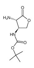 ((3S,4S)-4-Amino-5-oxo-tetrahydro-furan-3-yl)-carbamic acid tert-butyl ester结构式