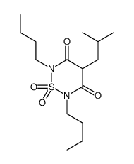 2,6-dibutyl-4-(2-methylpropyl)-2H-1,2,6-thiadiazine-3,5(4H,6H)-dione 1,1-dioxide structure