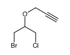 1-bromo-3-chloro-2-prop-2-ynoxypropane Structure