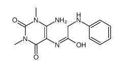 Uracil,6-amino-5-(2-anilinoacetamido)-1,3-dimethyl- (5CI) Structure