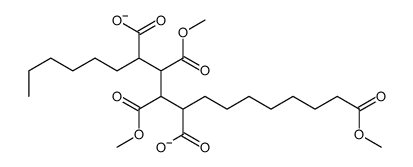 2-hexyl-3,4-bis(methoxycarbonyl)-5-(8-methoxy-8-oxooctyl)hexanedioate结构式