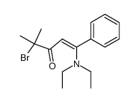 4-bromo-1-diethylamino-4-methyl-1-phenylpent-1-en-3-one结构式