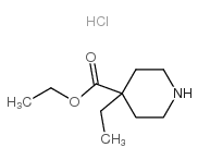 4-乙基-4-哌啶甲酸乙酯盐酸盐结构式