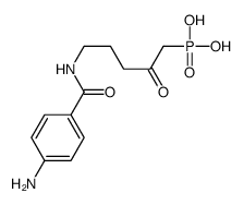 [5-[(4-aminobenzoyl)amino]-2-oxopentyl]phosphonic acid结构式