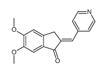 (E)-5,6-dimethoxy-2-(pyridin-4-ylmethylene)-2,3-dihydro-1H-inden-1-one结构式