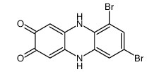 6,8-dibromo-5,10-dihydrophenazine-2,3-dione结构式