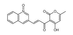 3-<3-(4-Hydroxy-6-methyl-2-oxo-3-pyranyl)-3-oxo-1-propenyl>-chinolin-1-oxid Structure