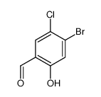 4-BROMO-5-CHLORO-2-HYDROXY-BENZALDEHYDE结构式