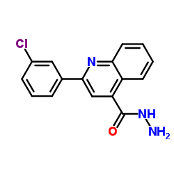 2-(3-Chlorophenyl)-4-quinolinecarbohydrazide结构式