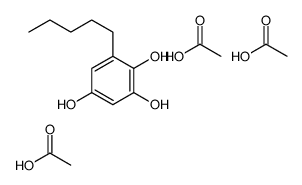 acetic acid,6-pentylbenzene-1,2,4-triol Structure