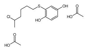 acetic acid,2-(5-chlorohexylsulfanyl)benzene-1,4-diol Structure