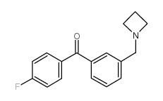 3-AZETIDINOMETHYL-4'-FLUOROBENZOPHENONE结构式