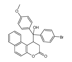 1-[(4-Bromo-phenyl)-hydroxy-(4-methoxy-phenyl)-methyl]-1,2-dihydro-benzo[f]chromen-3-one结构式