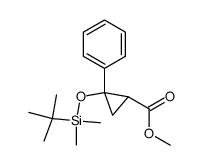 2-(tert-Butyldimethylsiloxy)-2-phenyl-1-cyclopropancarbonsaeure-methylester Structure