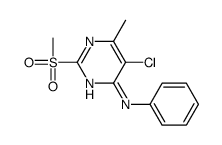 5-chloro-6-methyl-2-methylsulfonyl-N-phenylpyrimidin-4-amine Structure