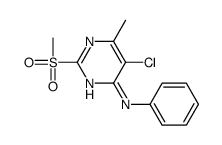 5-chloro-6-methyl-2-methylsulfonyl-N-phenylpyrimidin-4-amine结构式