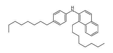 1-octyl-N-(4-octylphenyl)naphthalen-2-amine Structure