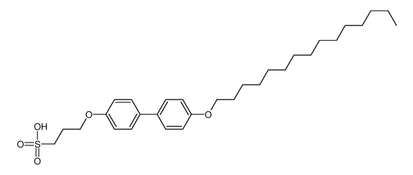 3-[4-(4-pentadecoxyphenyl)phenoxy]propane-1-sulfonic acid Structure