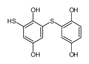 2-(2,5-dihydroxyphenyl)sulfanyl-6-sulfanylbenzene-1,4-diol结构式