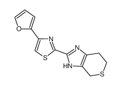 2-[4-(2-furyl-thiazole-2-yl)]-3,4,6,7-tetrahydrothiopyrano[3,4-d]imidazole Structure