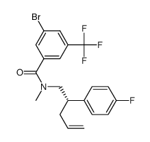 3-bromo-N-[(2S)-2-(4-fluorophenyl)pent-4-en-1-yl]-N-methyl-5-(trifluoromethyl)benzamide Structure