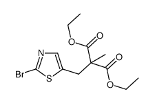 diethyl 2-((2-bromothiazol-5-yl)methyl)-2-methylmalonate Structure