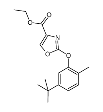 ethyl 2-(5-tert-butyl-2-methylphenoxy)oxazole-4-carboxylate Structure