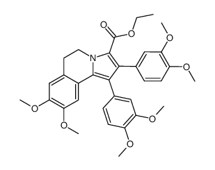 ethyl 1,2-bis(3,4-dimethoxyphenyl)-8,9-dimethoxy-5,6-dihydropyrrolo[2,1-a]isoquinoline-2-carboxylate结构式