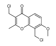 3,8-bis(chloromethyl)-7-methoxy-2-methylchromen-4-one Structure