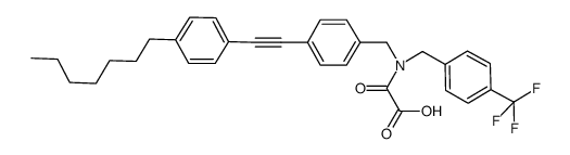 {{4-[(4-heptylphenyl)ethynyl]benzyl}[4-(trifluoromethyl)benzyl]amino}(oxo)acetic acid结构式