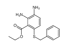 ethyl 2,3-diamino-6-benzylsulfanylbenzoate结构式