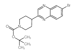 tert-butyl 4-(6-bromoquinoxalin-2-yl)piperidine-1-carboxylate结构式